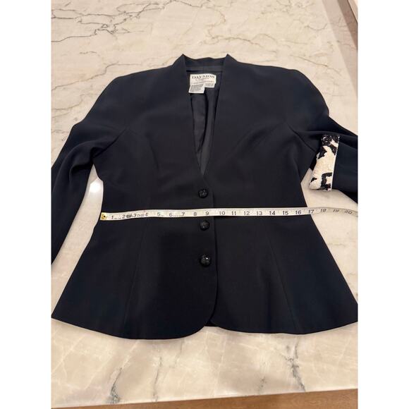 Daymore Couture Gown Sz 14 2-pc Blazer Sheath Black & White Sequins MOB Formal - Picture 10 of 16